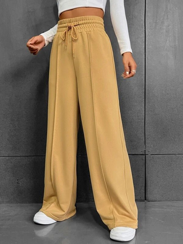New straight leg loose sweatpants wide leg pants outdoor dance casual trousers - Bottoms